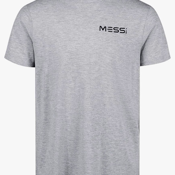 Messi authentic logo number 10 soccer player gray Tshirt size M NWT - Picture 10 of 10